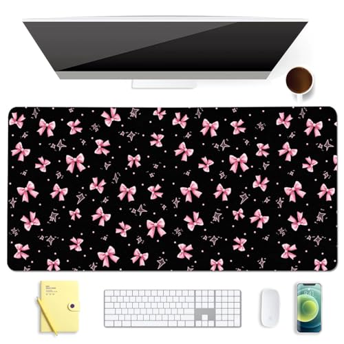 BlHMCASE Gaming-Tastatur-Mauspad mit niedlicher rosa Schleife, rutschfestes Leder, Schreibtischunterlage für Zuhause, Büro, Laptop-Schreibtischunterlage BlHMCASE Gaming-Tastatur-Mauspad mit niedlicher rosa Schleife, rutschfestes Leder, Schreibtischunterlage für Zuhause, Büro, Laptop-Schreibtischunterlage von BlHMCASE