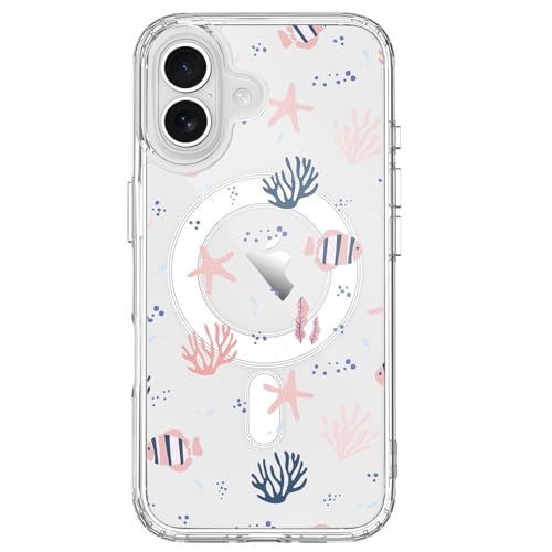 BlHMCASE Schutzhülle für iPhone 13/iPhone 14, kompatibel mit MagSafe, niedliche Seesterne, magnetische Handyhülle, transparent, weich, schlanke Passform, stoßfeste Schutzhülle für Damen und Mädchen BlHMCASE Schutzhülle für iPhone 13/iPhone 14, kompatibel mit MagSafe, niedliche Seesterne, magnetische Handyhülle, transparent, weich, schlanke Passform, stoßfeste Schutzhülle für Damen und Mädchen von BlHMCASE