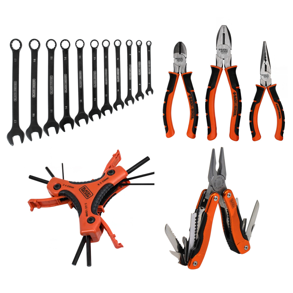 Black + Decker 16-tlg Werkzeug Set Zange Ringmaulschlüssel Multitool Sechskant Black + Decker 16-tlg Werkzeug Set Zange Ringmaulschlüssel Multitool Sechskant von Black + Decker