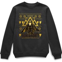 Black Adam 2022 Gold Christmas Weihnachtspullover – Schwarz - XL von Black Adam 2022