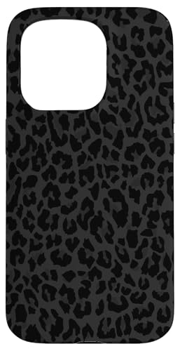 Hülle für iPhone 15 Pro Schwarz und Weiß Gepard Leopard Print Handyhülle Niedliches Tier von Black And White Phone Cases
