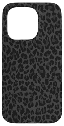 Hülle für iPhone 15 Pro Schwarz und Weiß Gepard Leopard Print Handyhülle Niedliches Tier von Black And White Phone Cases