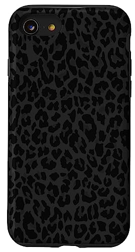 Hülle für iPhone SE (2020) / 7 / 8 Schwarz und Weiß Gepard Leopard Print Handyhülle Niedliches Tier von Black And White Phone Cases