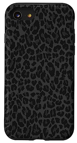 Hülle für iPhone SE (2020) / 7 / 8 Schwarz und Weiß Gepard Leopard Print Handyhülle Niedliches Tier von Black And White Phone Cases