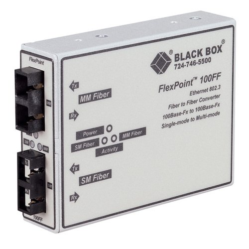 Black Box LMC250A 100Mbit/s 1300nm Multi-Modus, Einzelmodus, Schwarz, Weiß - Medienkonverter (100 Mbit/s, SC, 1300 nm, Multimodus, Monomodus, Schwarz, Weiß) von Black Box