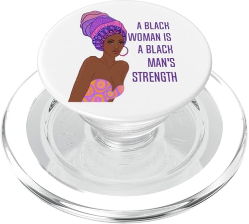Black Queen African Black Woman ist die starke Ehefrau des schwarzen Mannes PopSockets PopGrip für MagSafe von Black Girl Magic Tees NYC