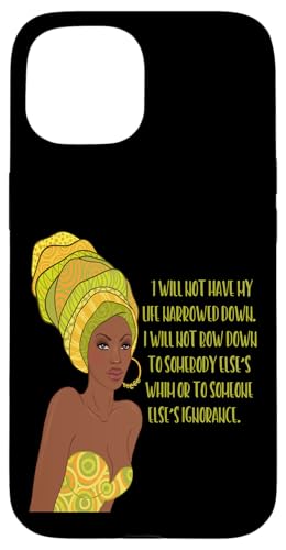 Black Queen African Ich werde mich NICHT verneigen Feminist Strong Hülle für iPhone 15 von Black Girl Magic Tees NYC