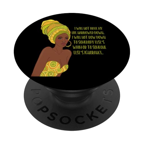 Black Queen African Ich werde mich NICHT verneigen Feminist Strong PopSockets Klebender PopGrip von Black Girl Magic Tees NYC