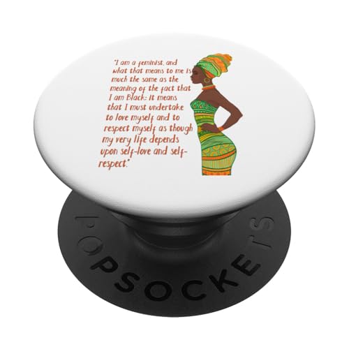 Black Queen African Love Myself Respektiere feministische Selbstfürsorge PopSockets Klebender PopGrip von Black Girl Magic Tees NYC