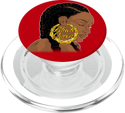 Black Queen Gen X 90s Mädchen Bambus Ohrringe Cornrows Damen PopSockets PopGrip für MagSafe von Black Girl Magic Tees NYC