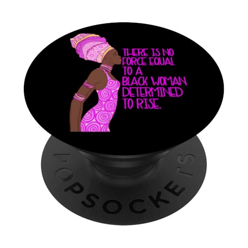 Schwarze Königin Keine Macht ist gleich Schwarze Frau entschlossen, aufzustehen PopSockets Klebender PopGrip von Black Girl Magic Tees NYC