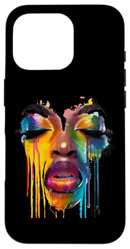 Cool African Woman Afro Color Painted Face Juneteenth Vibes Hülle für iPhone 16 Pro Cool African Woman Afro Color Painted Face Juneteenth Vibes Hülle für iPhone 16 Pro von Black History Month Every Month
