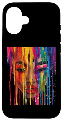 Cool African Woman Afro Color Painted Face Juneteenth Vibes Hülle für iPhone 16 Cool African Woman Afro Color Painted Face Juneteenth Vibes Hülle für iPhone 16 von Black History Month Every Month