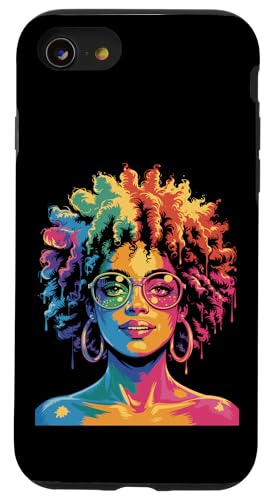 Juneteenth Black Woman Queen Afro African Melanin Dripping Hülle für iPhone SE (2020) / 7 / 8 von Black History Month Every Month