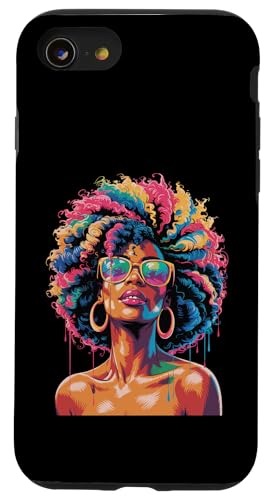 Juneteenth Black Woman Queen Afro African Melanin Dripping Hülle für iPhone SE (2020) / 7 / 8 von Black History Month Every Month