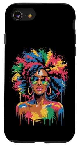 Juneteenth Black Woman Queen Afro African Melanin Dripping Hülle für iPhone SE (2020) / 7 / 8 von Black History Month Every Month