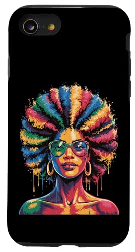 Juneteenth Black Woman Queen Afro African Melanin Dripping Hülle für iPhone SE (2020) / 7 / 8 von Black History Month Every Month
