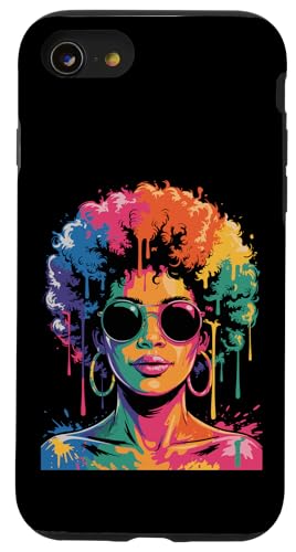 Juneteenth Black Woman Queen Afro African Melanin Dripping Hülle für iPhone SE (2020) / 7 / 8 von Black History Month Every Month