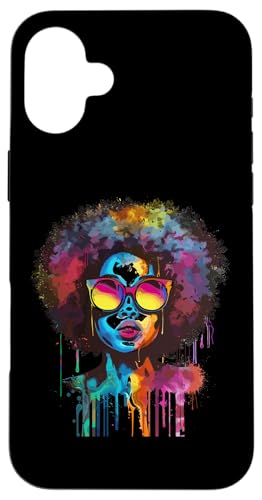 Womens Black Queen Afro Melanin Paint Dripping Juneteenth Hülle für iPhone 16 Plus Womens Black Queen Afro Melanin Paint Dripping Juneteenth Hülle für iPhone 16 Plus von Black History Month Every Month