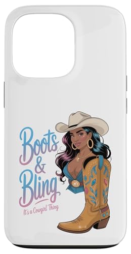 Black Cowgirl Melanin - Boots & Bling It's a Cowgirl Thing Hülle für iPhone 13 Pro Black Cowgirl Melanin - Boots & Bling It's a Cowgirl Thing Hülle für iPhone 13 Pro von Black History Texas African American Cowgirl South
