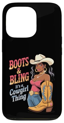Black Cowgirl Melanin - Boots & Bling It's a Cowgirl Thing Hülle für iPhone 13 Pro Black Cowgirl Melanin - Boots & Bling It's a Cowgirl Thing Hülle für iPhone 13 Pro von Black History Texas African American Cowgirl South