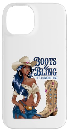 Black Cowgirl Melanin - Boots & Bling It's a Cowgirl Thing Hülle für iPhone 14 Black Cowgirl Melanin - Boots & Bling It's a Cowgirl Thing Hülle für iPhone 14 von Black History Texas African American Cowgirl South