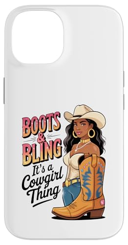 Black Cowgirl Melanin - Boots & Bling It's a Cowgirl Thing Hülle für iPhone 14 Black Cowgirl Melanin - Boots & Bling It's a Cowgirl Thing Hülle für iPhone 14 von Black History Texas African American Cowgirl South