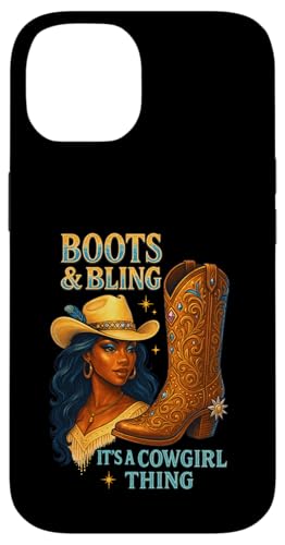 Black Cowgirl Melanin - Boots & Bling It's a Cowgirl Thing Hülle für iPhone 14 Black Cowgirl Melanin - Boots & Bling It's a Cowgirl Thing Hülle für iPhone 14 von Black History Texas African American Cowgirl South
