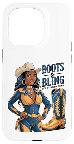 Black Cowgirl Melanin - Boots & Bling It's a Cowgirl Thing Hülle für iPhone 15 Pro Black Cowgirl Melanin - Boots & Bling It's a Cowgirl Thing Hülle für iPhone 15 Pro von Black History Texas African American Cowgirl South