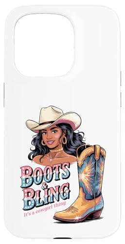 Black Cowgirl Melanin - Boots & Bling It's a Cowgirl Thing Hülle für iPhone 15 Pro Black Cowgirl Melanin - Boots & Bling It's a Cowgirl Thing Hülle für iPhone 15 Pro von Black History Texas African American Cowgirl South
