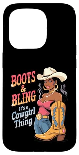 Black Cowgirl Melanin - Boots & Bling It's a Cowgirl Thing Hülle für iPhone 15 Pro Black Cowgirl Melanin - Boots & Bling It's a Cowgirl Thing Hülle für iPhone 15 Pro von Black History Texas African American Cowgirl South