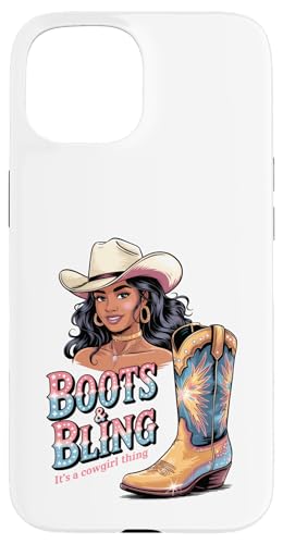 Black Cowgirl Melanin - Boots & Bling It's a Cowgirl Thing Hülle für iPhone 15 Black Cowgirl Melanin - Boots & Bling It's a Cowgirl Thing Hülle für iPhone 15 von Black History Texas African American Cowgirl South