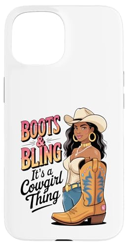 Black Cowgirl Melanin - Boots & Bling It's a Cowgirl Thing Hülle für iPhone 15 Black Cowgirl Melanin - Boots & Bling It's a Cowgirl Thing Hülle für iPhone 15 von Black History Texas African American Cowgirl South