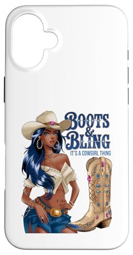 Black Cowgirl Melanin - Boots & Bling It's a Cowgirl Thing Hülle für iPhone 16 Plus Black Cowgirl Melanin - Boots & Bling It's a Cowgirl Thing Hülle für iPhone 16 Plus von Black History Texas African American Cowgirl South