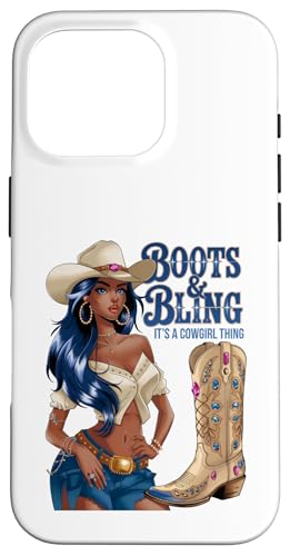 Black Cowgirl Melanin - Boots & Bling It's a Cowgirl Thing Hülle für iPhone 16 Pro Black Cowgirl Melanin - Boots & Bling It's a Cowgirl Thing Hülle für iPhone 16 Pro von Black History Texas African American Cowgirl South