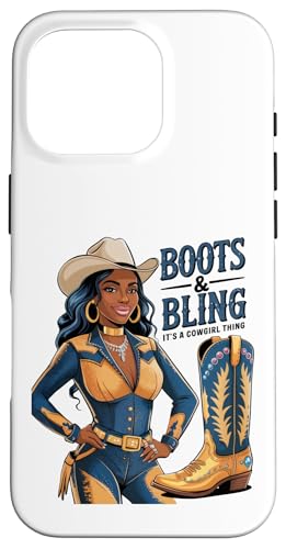Black Cowgirl Melanin - Boots & Bling It's a Cowgirl Thing Hülle für iPhone 16 Pro Black Cowgirl Melanin - Boots & Bling It's a Cowgirl Thing Hülle für iPhone 16 Pro von Black History Texas African American Cowgirl South