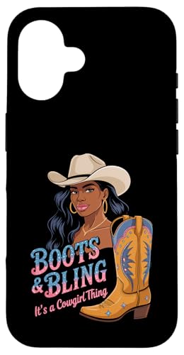 Black Cowgirl Melanin - Boots & Bling It's a Cowgirl Thing Hülle für iPhone 16 Black Cowgirl Melanin - Boots & Bling It's a Cowgirl Thing Hülle für iPhone 16 von Black History Texas African American Cowgirl South