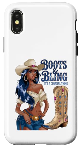 Black Cowgirl Melanin - Boots & Bling It's a Cowgirl Thing Hülle für iPhone X/XS Black Cowgirl Melanin - Boots & Bling It's a Cowgirl Thing Hülle für iPhone X/XS von Black History Texas African American Cowgirl South