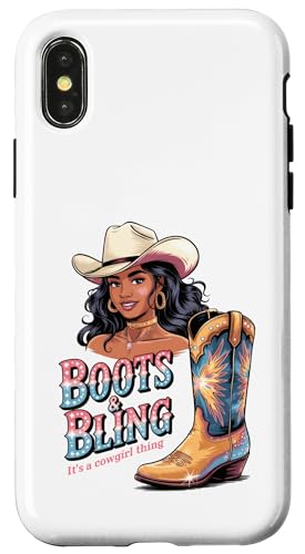 Black Cowgirl Melanin - Boots & Bling It's a Cowgirl Thing Hülle für iPhone X/XS Black Cowgirl Melanin - Boots & Bling It's a Cowgirl Thing Hülle für iPhone X/XS von Black History Texas African American Cowgirl South