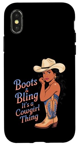 Black Cowgirl Melanin - Boots & Bling It's a Cowgirl Thing Hülle für iPhone X/XS Black Cowgirl Melanin - Boots & Bling It's a Cowgirl Thing Hülle für iPhone X/XS von Black History Texas African American Cowgirl South