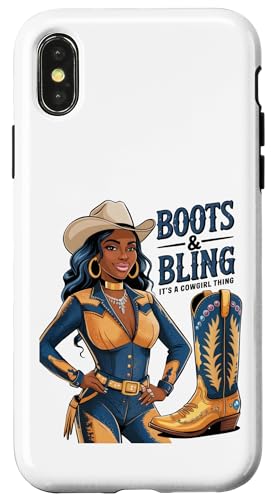 Black Cowgirl Melanin - Boots & Bling It's a Cowgirl Thing Hülle für iPhone X/XS Black Cowgirl Melanin - Boots & Bling It's a Cowgirl Thing Hülle für iPhone X/XS von Black History Texas African American Cowgirl South