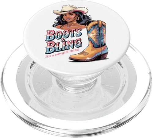 Black Cowgirl Melanin - Boots & Bling It's a Cowgirl Thing PopSockets PopGrip für MagSafe Black Cowgirl Melanin - Boots & Bling It's a Cowgirl Thing PopSockets PopGrip für MagSafe von Black History Texas African American Cowgirl South