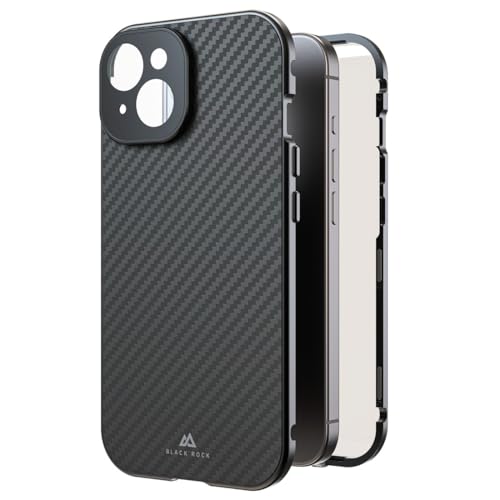 360 Grad Glas Schutzhülle für Apple iPhone 16, Carbon 360 Grad Glas Schutzhülle für Apple iPhone 16, Carbon von Black Rock