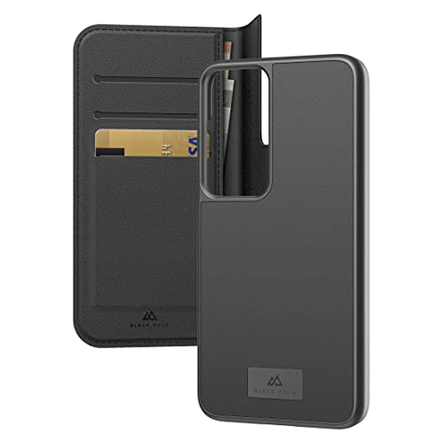 Black Rock - Klapphülle 360 Grad Hülle 2-In-1 Wallet Premium Leder Passend für Samsung Galaxy S23 Plus 5G I Handyhülle, Magnet Verschluss (Schwarz) von Black Rock