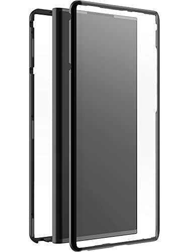 Black Rock - Hülle 360 Grad Glass Case Passend für Samsung Galaxy S22 Ultra 5G I Handyhülle, Magnet Verschluss, Durchsichtig, Cover (Transparent mit schwarzem Rahmen) von Black Rock