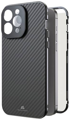 Black Rock 360° Glass Cover Apple iPhone 15 Pro Max Carbon Induktives Laden, Stoßfest von Black Rock