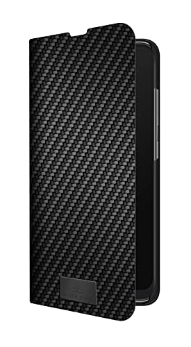 Black Rock - Booklet Carbon Hülle Case Passend für Samsung Galaxy A41 I Handyhülle, 360 Grad Schutzhülle, TPU, Fiber Cover (Schwarz) von Black Rock