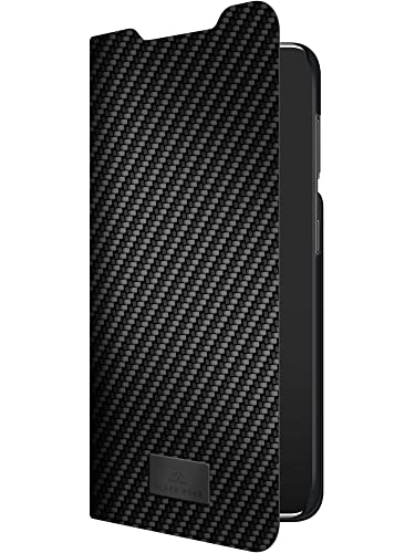 Black Rock - Carbon Optik Booklet Hülle Passend für Samsung Galaxy S22 Plus 5G I Handyhülle, Standfunktion, Carbon Look, Magnet Verschluss (Schwarz) von Black Rock