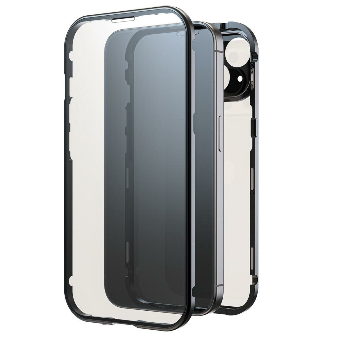 Black Rock Cover "360° Glass" für Apple iPhone 16, Schwarz (00228084) von Black Rock