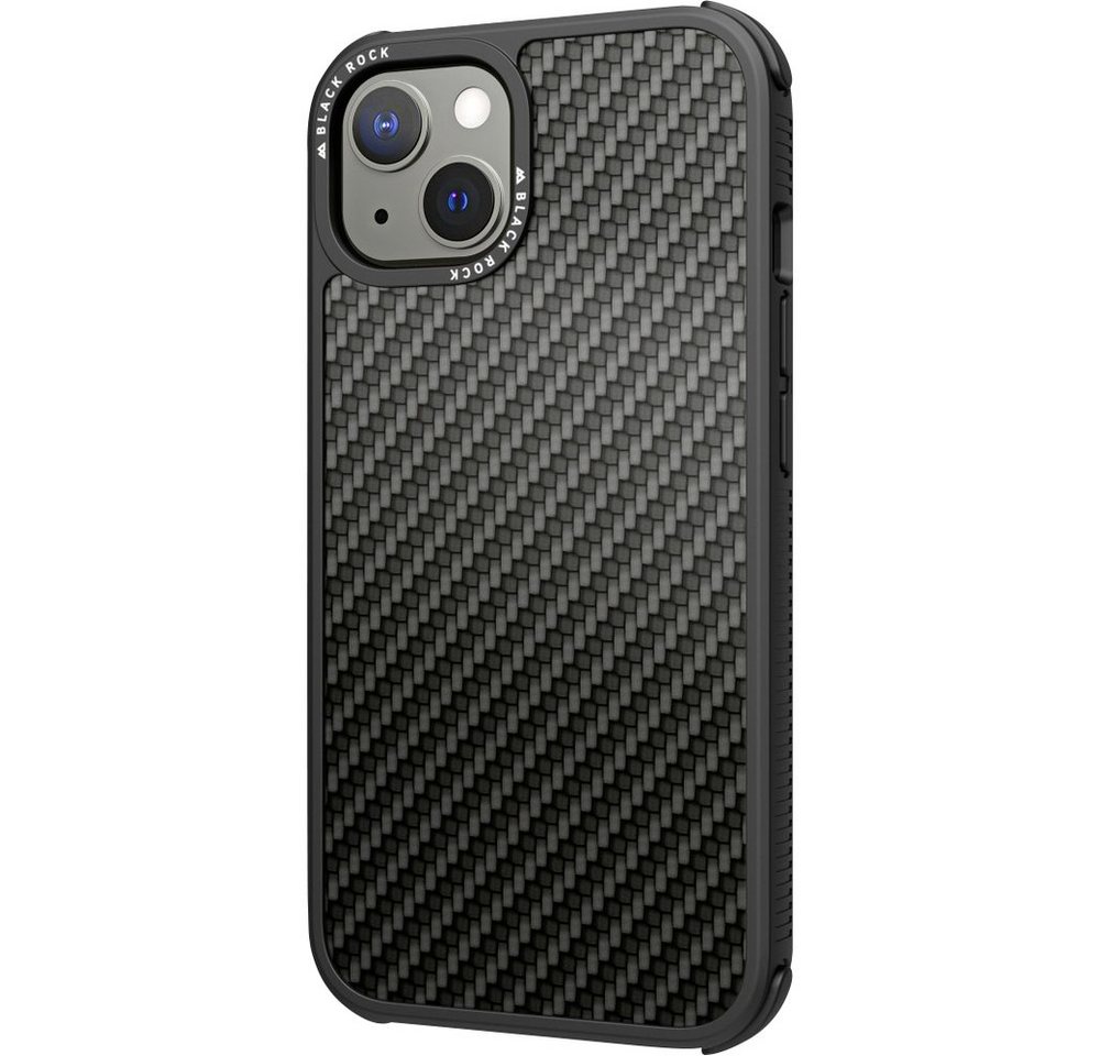 Black Rock Handyhülle Black Rock Robust Real Carbon Cover Apple iPhone 13 Schwarz 1170RRC02 von Black Rock